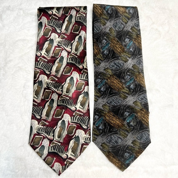 2 Jerry Garcia Men’s Silk Ties Grateful Dead Banyan Tree & Courtyard Performance - Picture 2 of 9